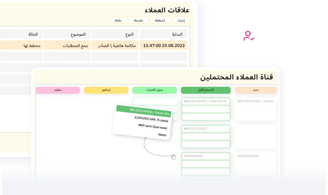 التأكد من تقديم جميع العروض ضمن المواعيد المحددة.