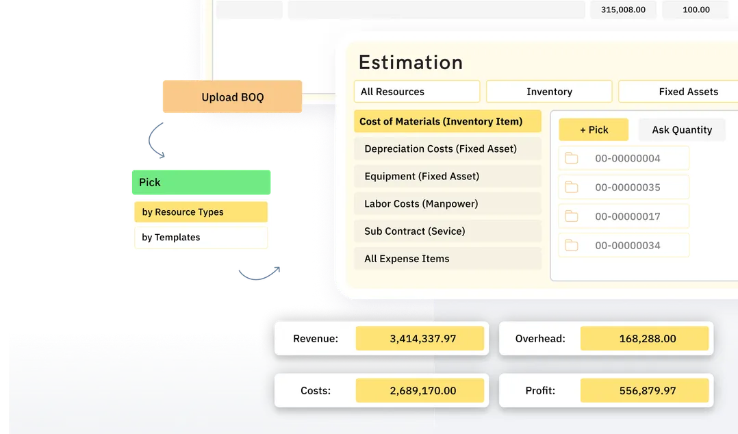 Generate detailed estimates tailored to project needs