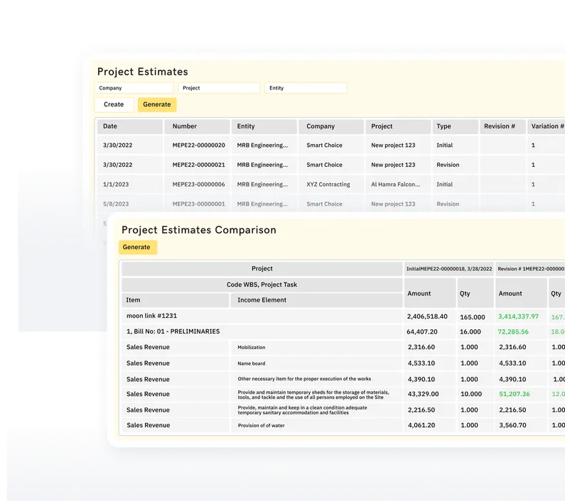 Account for all changes and updates to estimates