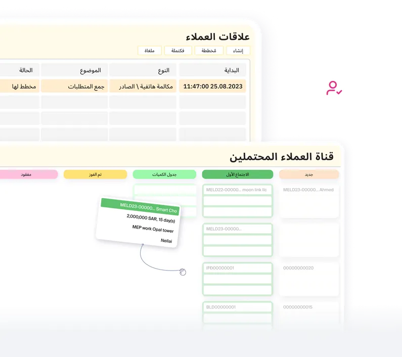 التأكد من تقديم جميع العروض ضمن المواعيد المحددة.