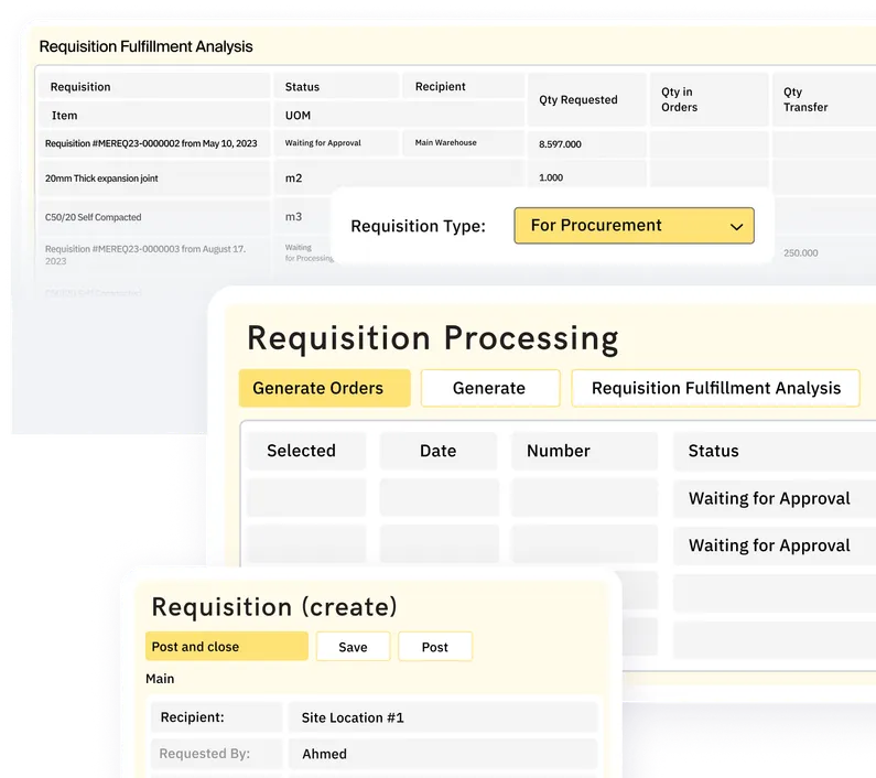Manage and fulfill requisitions on time
