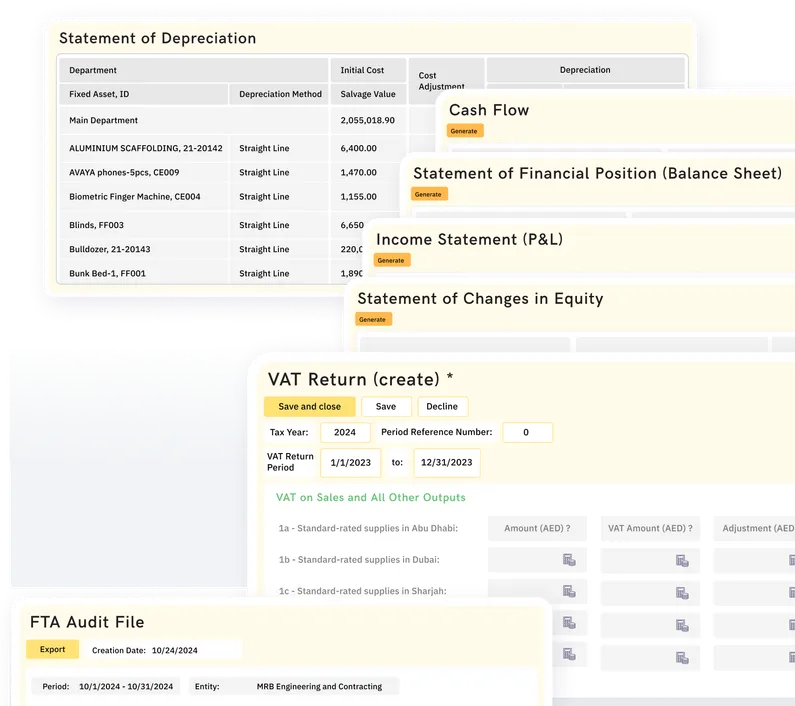 Prepare accurate tax and IFRS compliant reports